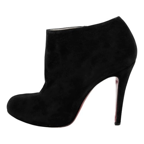Pre-owned Christian Louboutin Ankle Boots In Black