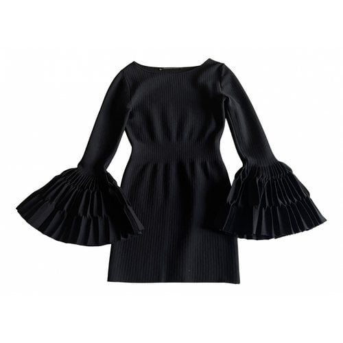 Pre-owned Antonino Valenti Wool Mini Dress In Black