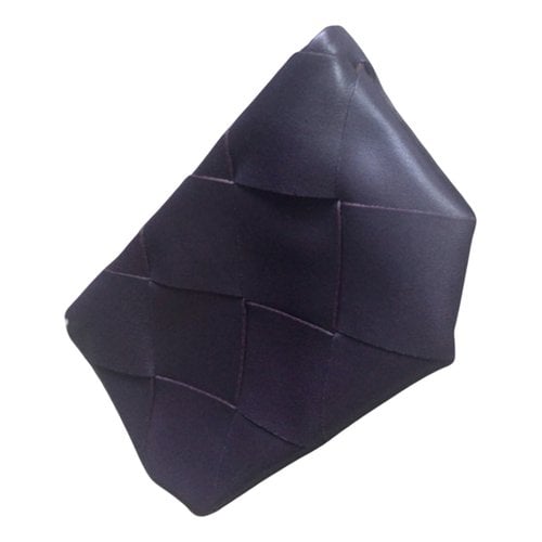 Pre-owned Bottega Veneta Leather Clutch Bag In Purple