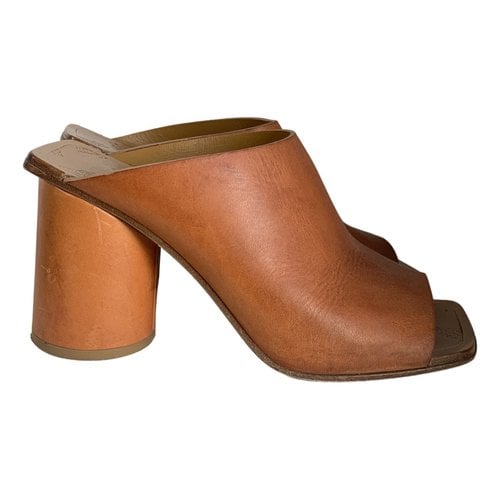 Pre-owned Maison Margiela Leather Sandal In Camel