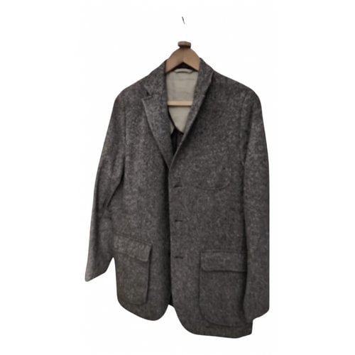 Pre-owned Massimo Dutti Tweed Vest In Grey
