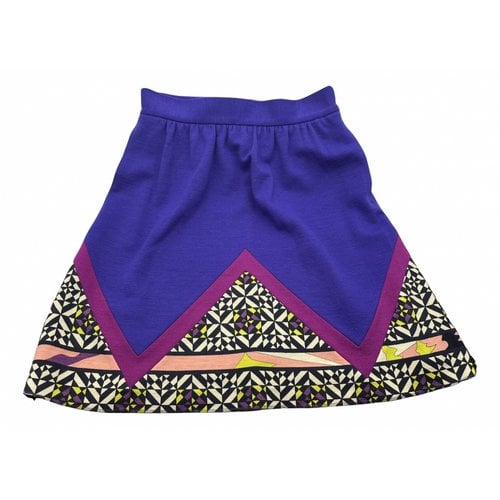 Pre-owned Emilio Pucci Mini Skirt In Purple