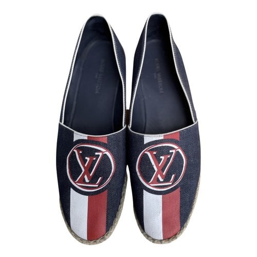 Pre-owned Louis Vuitton Cloth Espadrilles In Navy