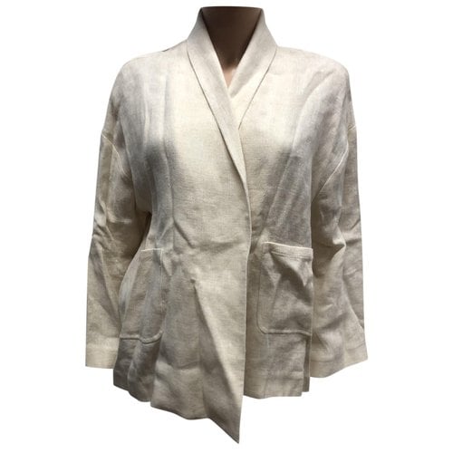 Pre-owned Bella Jones Linen Jacket In Ecru