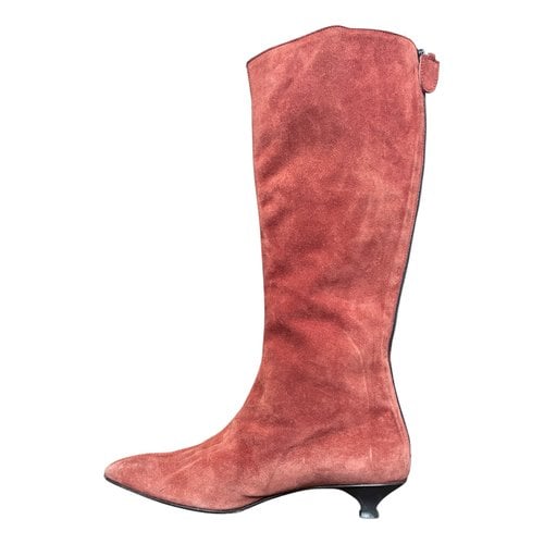Pre-owned Philippe Model Boots In Red