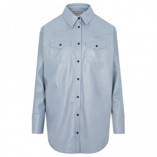 Pre-owned The Mannei Leather Shirt In Blue