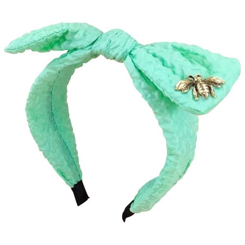 Pre-owned Kenzo Cloth Hair Accessory In Green