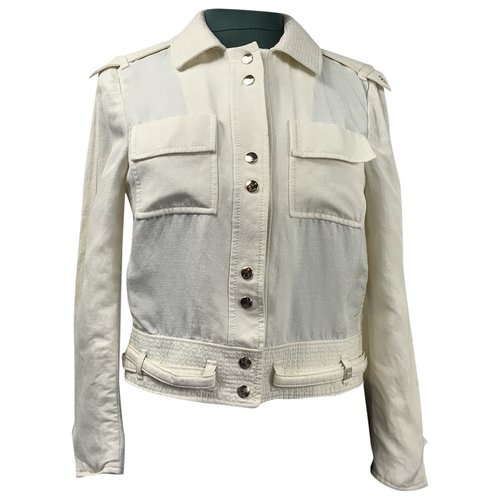 Pre-owned Gucci Linen Jacket In White