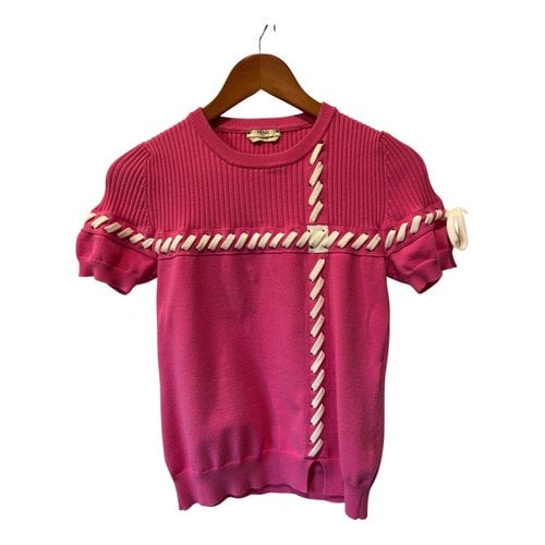 Pre-owned Fendi Cashmere Jumper In Pink
