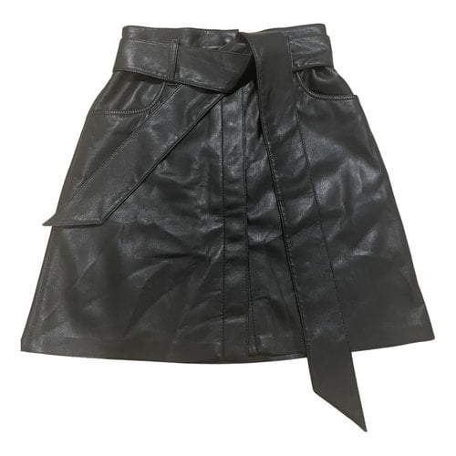 Pre-owned Nanushka Vegan Leather Mini Skirt In Black