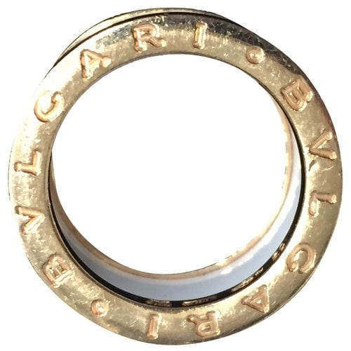 Pre-owned Bvlgari B.zero1 Yellow Gold Ring In White