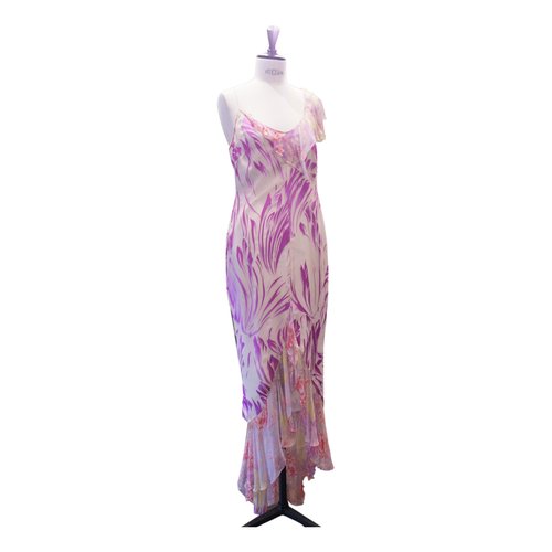 Pre-owned Emanuel Ungaro Silk Maxi Dress In Multicolour