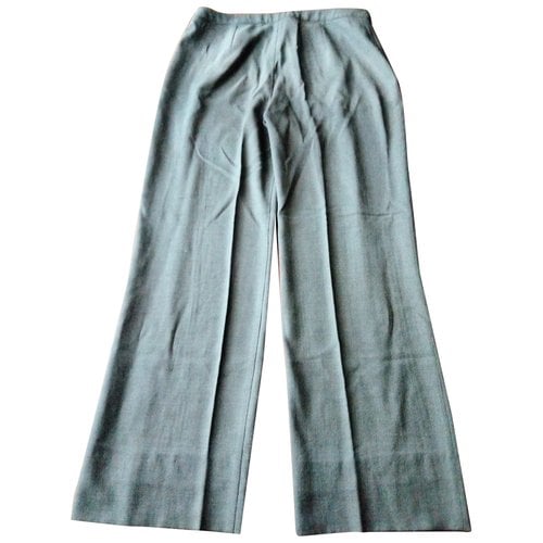 Pre-owned Marella Wool Straight Pants In Grey