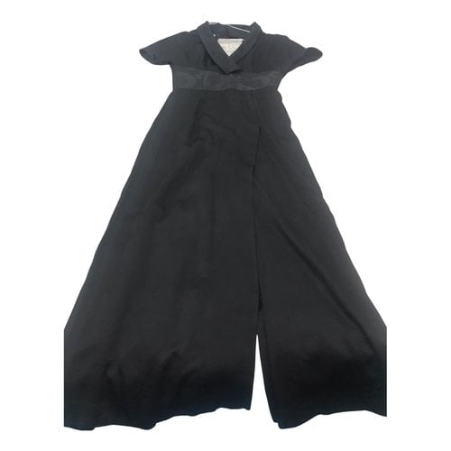 Pre-owned Pollini Maxi Dress In Black