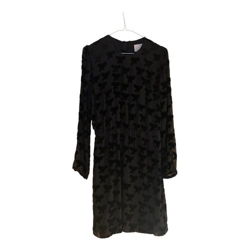 Pre-owned Band Of Outsiders Silk Mini Dress In Black