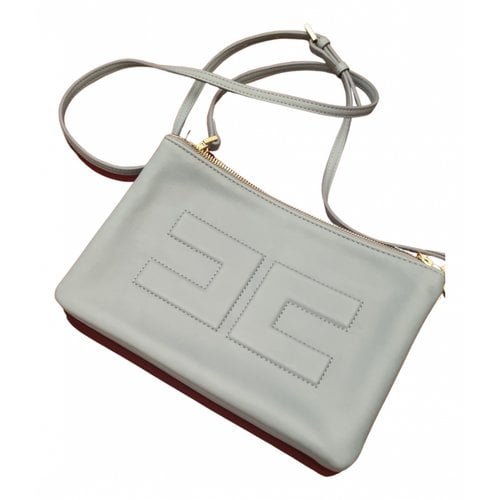 Pre-owned Elisabetta Franchi Leather Handbag In Beige
