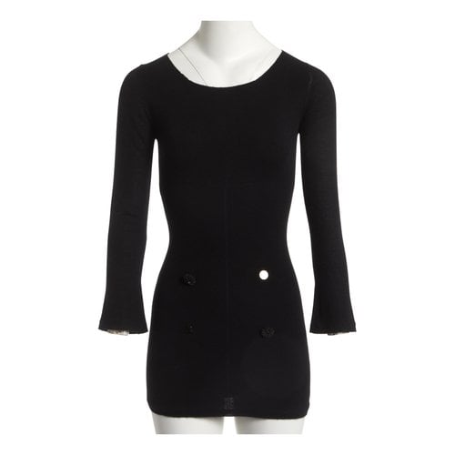Pre-owned Fendi Cashmere Mid-length Dress In Black