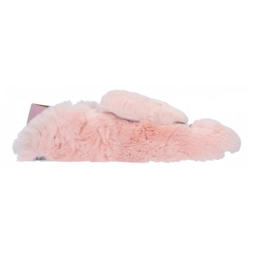 Pre-owned Sergio Rossi Shearling Mules In Pink