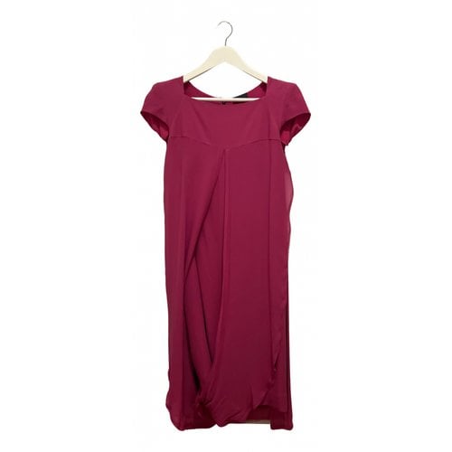 Pre-owned Fendi Silk Mid-length Dress In Purple