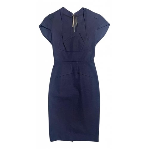 Pre-owned Roland Mouret Mid-length Dress In Navy