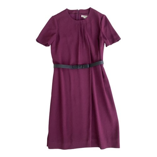 Pre-owned Burberry Mid-length Dress In Burgundy