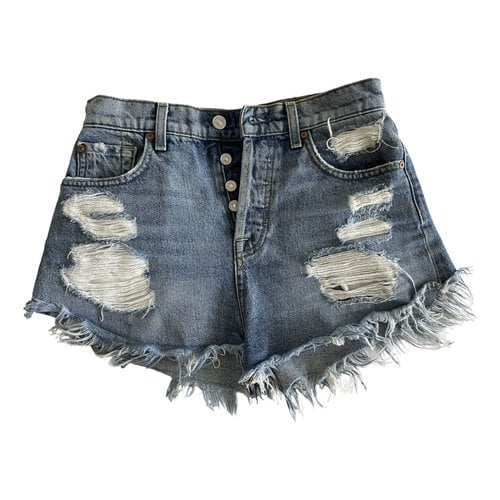 Pre-owned 7 For All Mankind Shorts In Blue