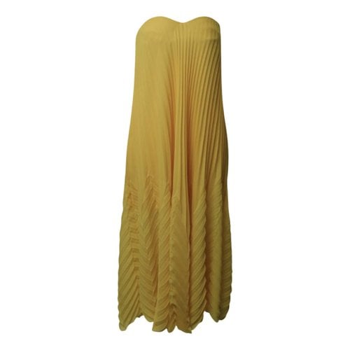 Pre-owned Msgm Mid-length Dress In Yellow