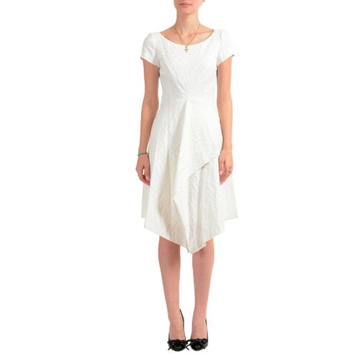 Pre-owned Hugo Boss Mid-length Dress In White
