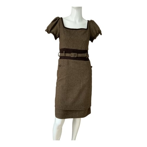 Pre-owned Marc Jacobs Wool Mid-length Dress In Brown