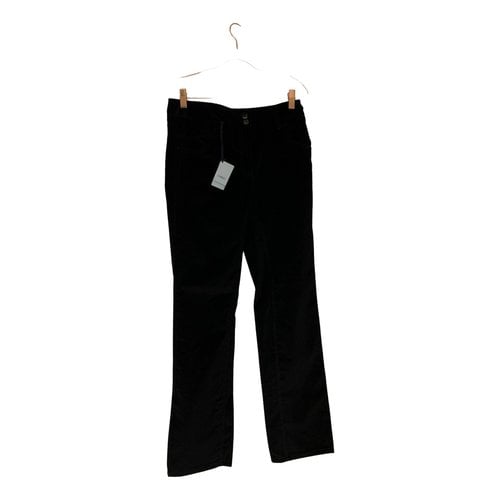 Pre-owned Malo Velvet Straight Pants In Black