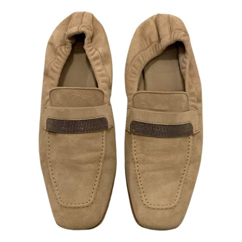 Pre-owned Brunello Cucinelli Leather Flats In Beige