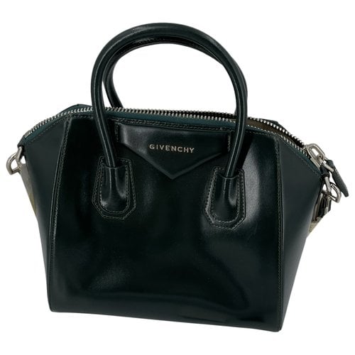 Pre-owned Givenchy Antigona Leather Handbag In Green