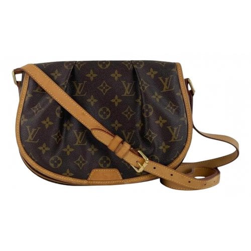 Pre-owned Louis Vuitton Menilmontant Leather Crossbody Bag In Brown