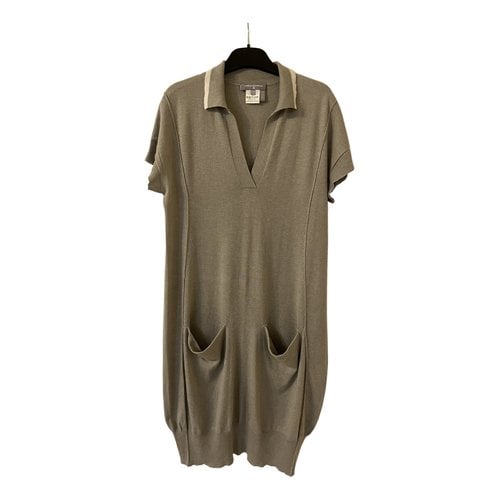 Pre-owned Lorena Antoniazzi Cashmere Mid-length Dress In Beige