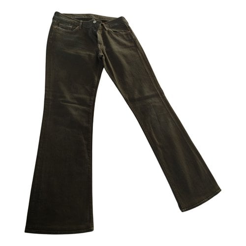 Pre-owned 7 For All Mankind Trousers In Green