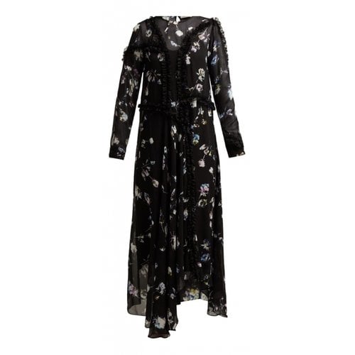 Pre-owned Preen By Thornton Bregazzi Silk Maxi Dress In Black
