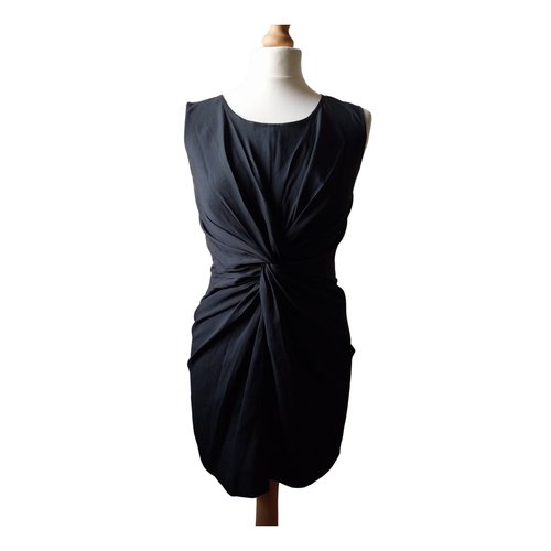 Pre-owned Seventy Silk Mini Dress In Black