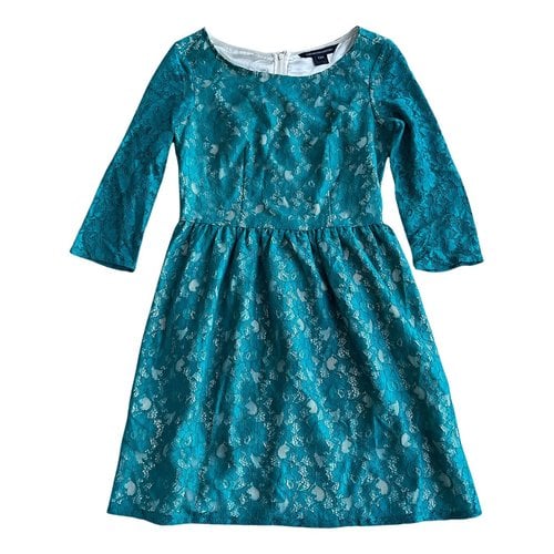 Pre-owned French Connection Lace Mid-length Dress In Turquoise