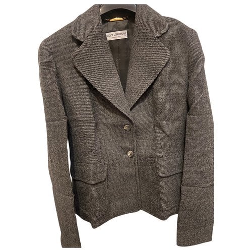 Pre-owned Dolce & Gabbana Wool Jacket In Anthracite