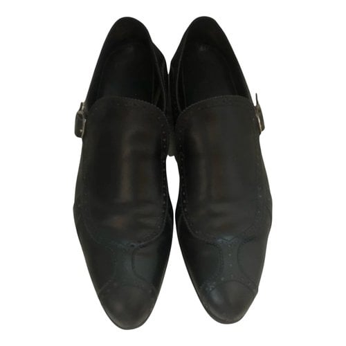 Pre-owned Fendi Leather Flats In Black