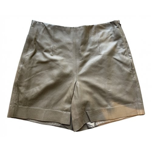Pre-owned Vince Leather Shorts In Brown