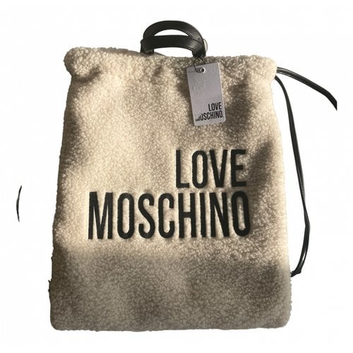 Pre-owned Moschino Love Backpack In White