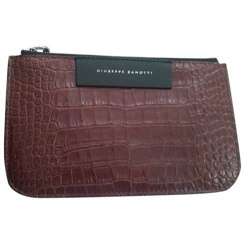 Pre-owned Giuseppe Zanotti Leather Clutch Bag In Brown