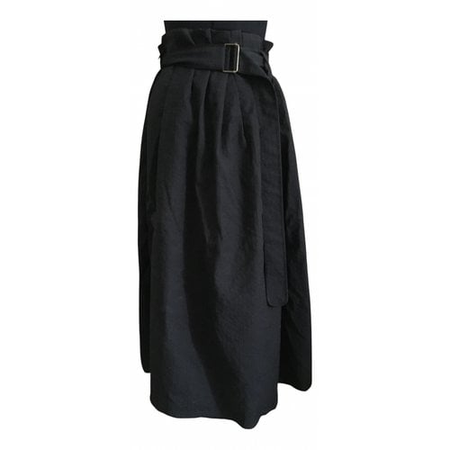 Pre-owned Marc Jacobs Linen Maxi Skirt In Anthracite