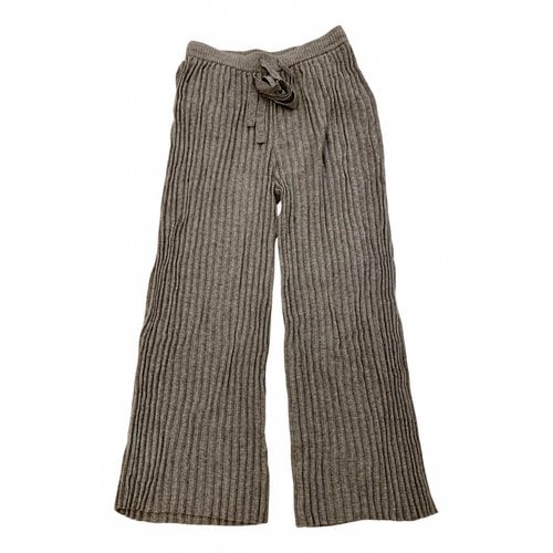 Pre-owned Max Mara Cashmere Trousers In Grey