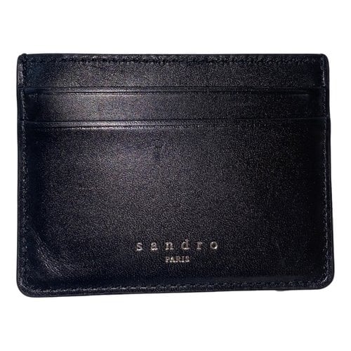 Pre-owned Sandro Leather Purse In Black