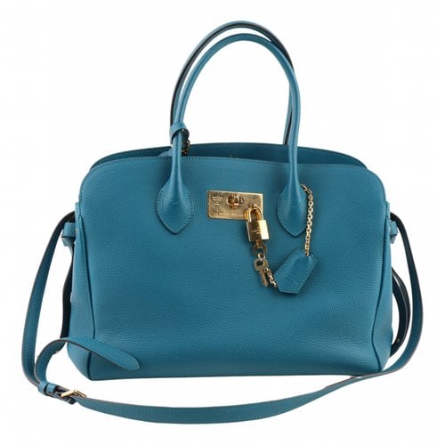 Pre-owned Louis Vuitton Milla Leather Tote In Blue