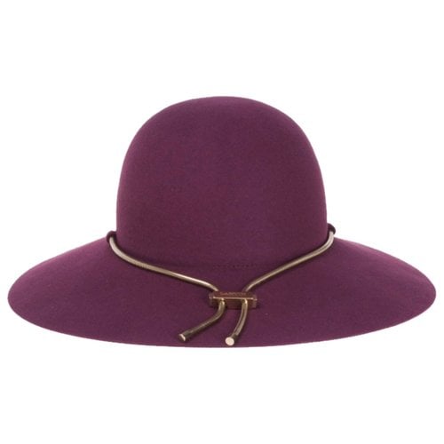 Pre-owned Lanvin Hat In Burgundy