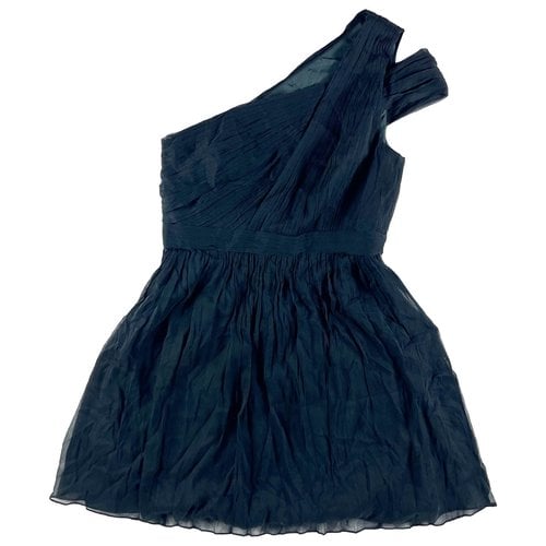 Pre-owned Jcrew Silk Mini Dress In Black