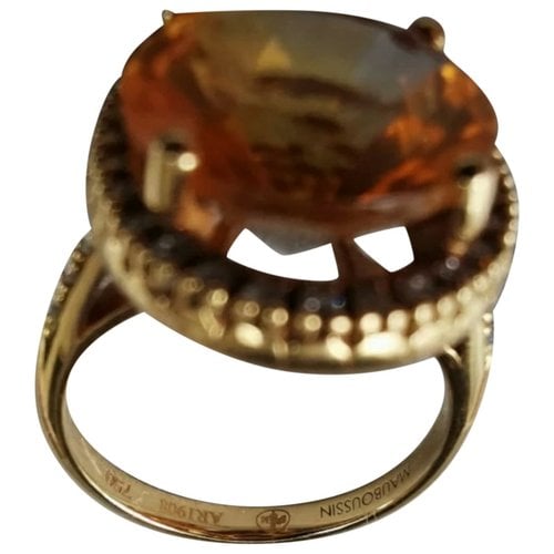 Pre-owned Mauboussin Yellow Gold Ring In Orange